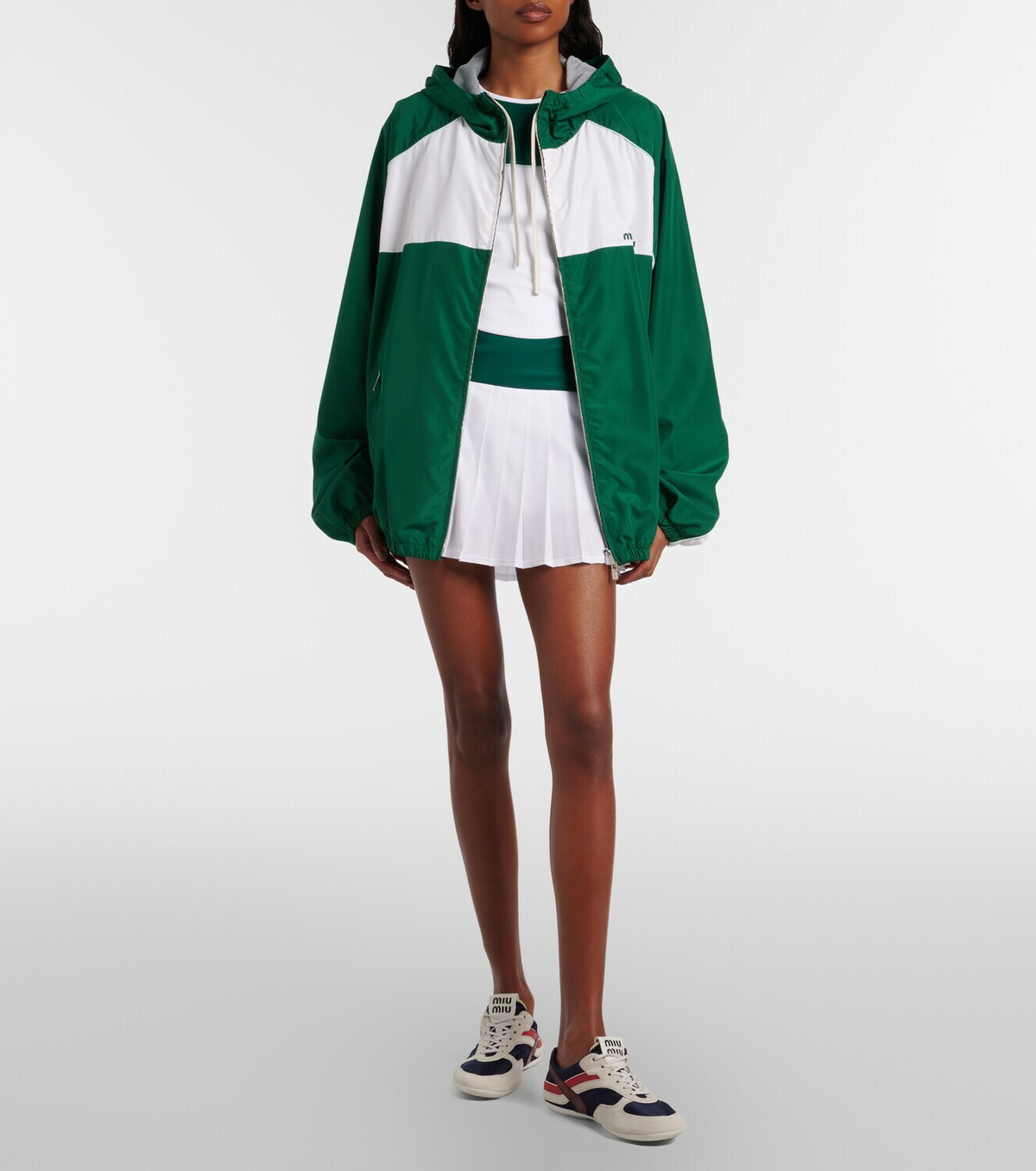 Miu Miu x New Balance colorblocked poplin jacket