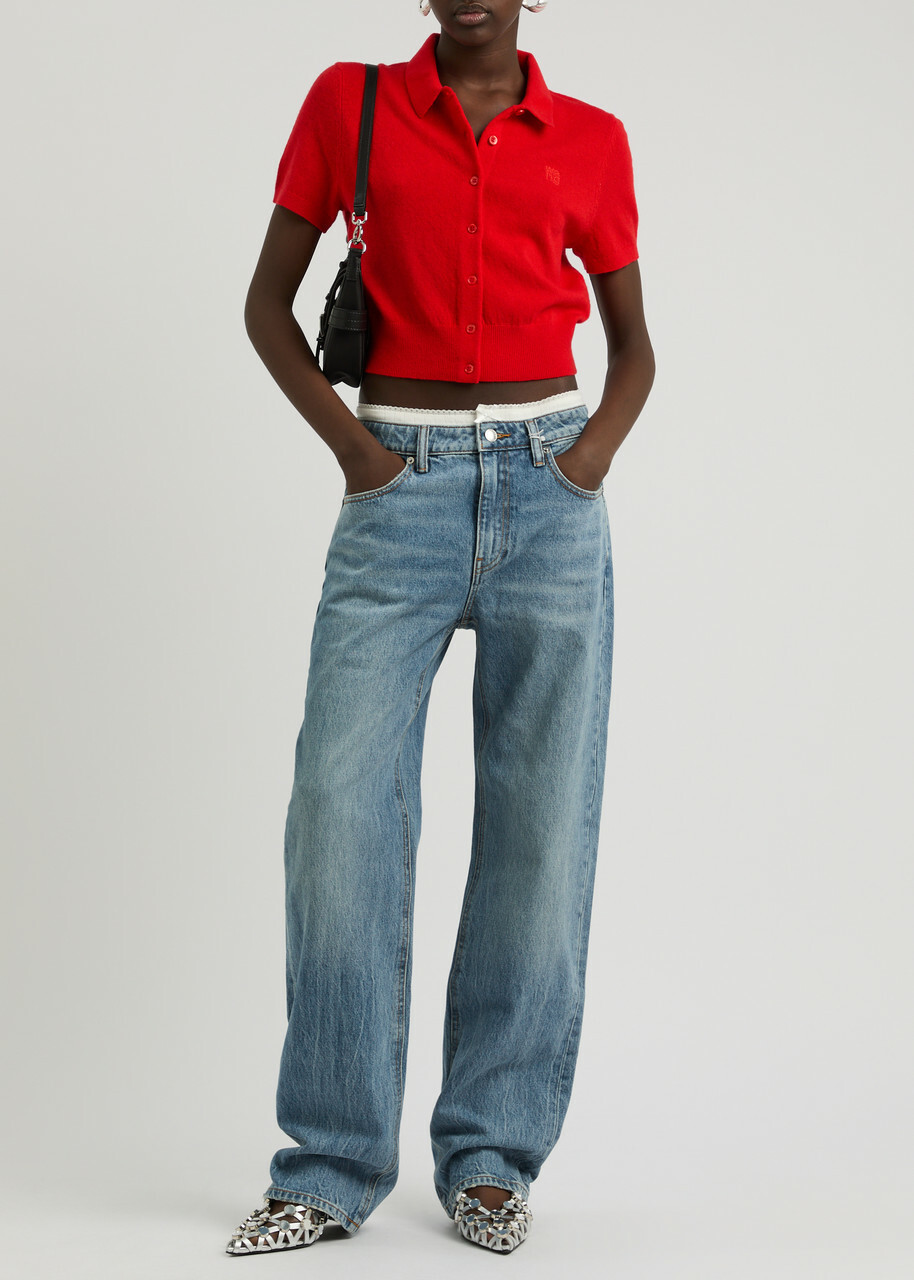 Alexanderwang.t Underwear-effect Straight-leg Jeans Blue