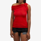 Rick Owens Women's Twist Knit Top in Red