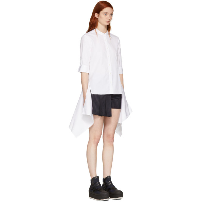 Neil Barrett White Short Sleeve Fall Away Shirt