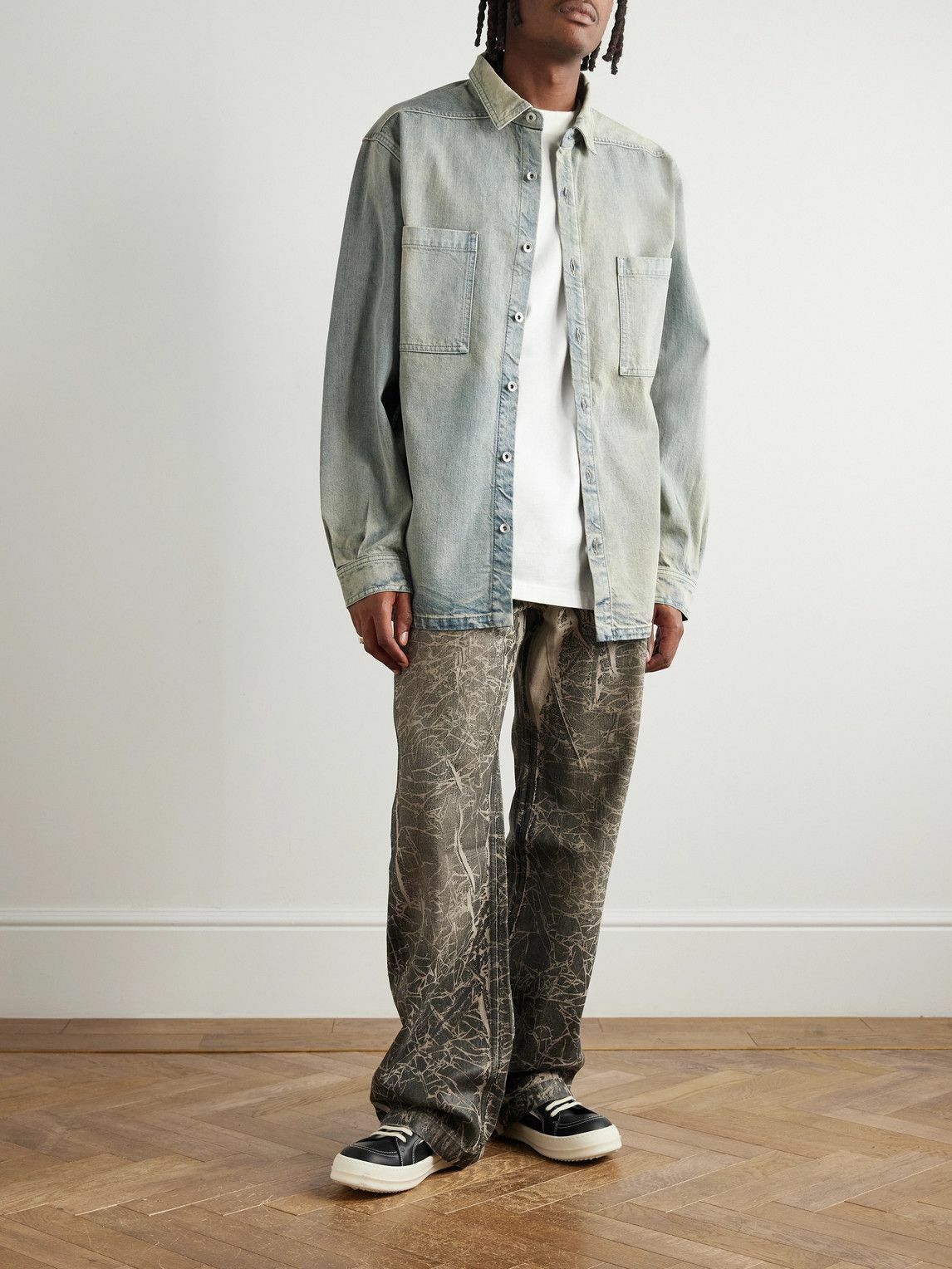 DRKSHDW by Rick Owens - Denim Jumbo Overshirt - Gray