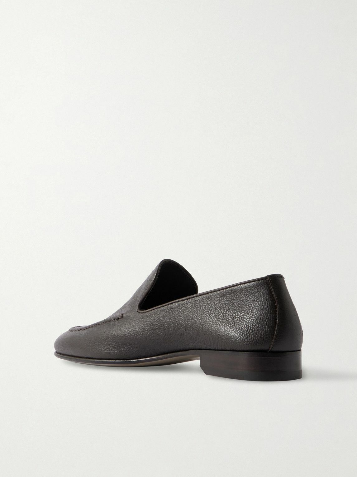 Manolo Blahnik - Truro Full-Grain Leather Loafers - Brown