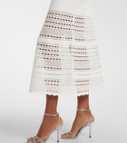 Simkhai Westly open-knit midi skirt