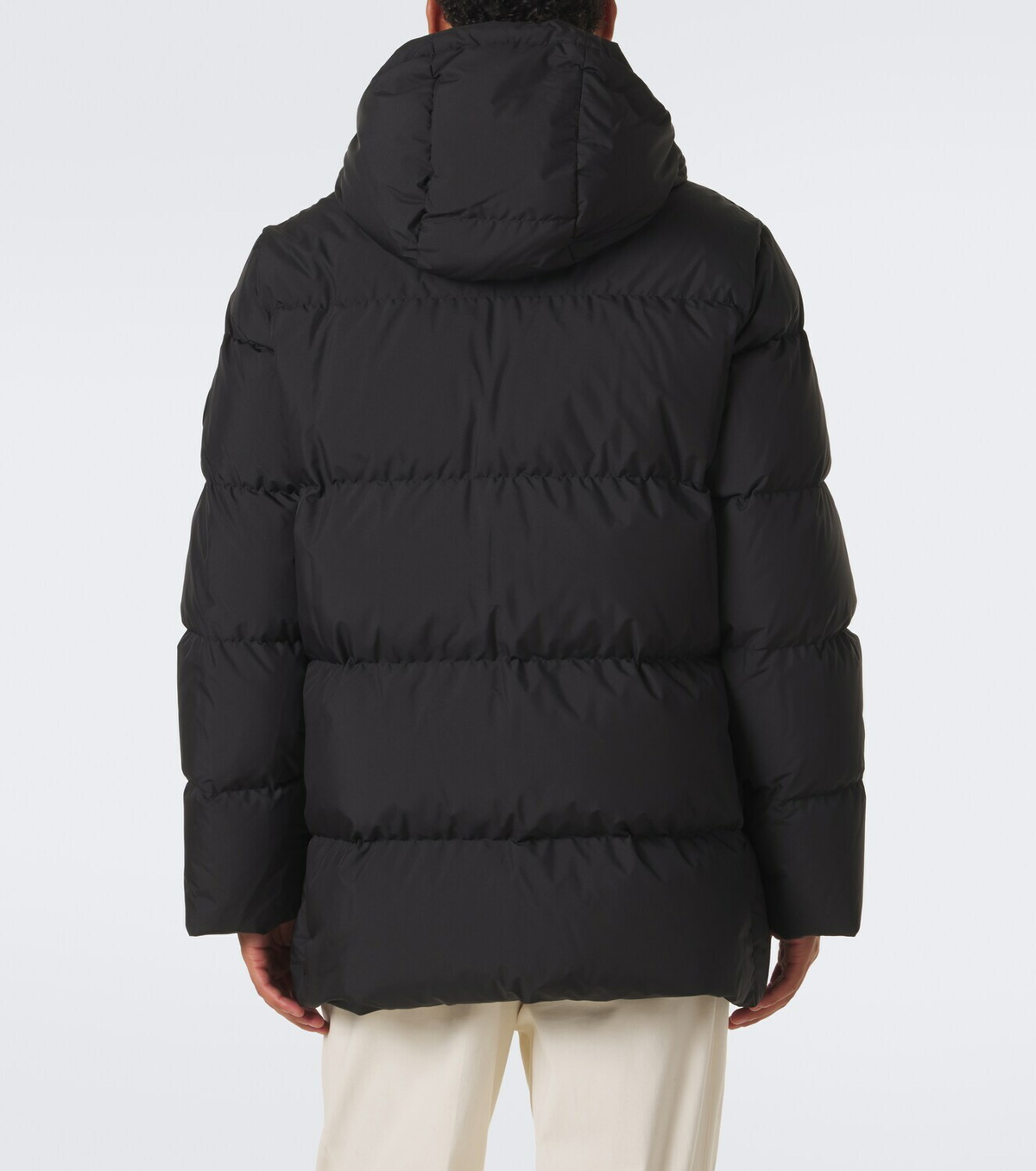 Burberry Burberry Check hooded down coat