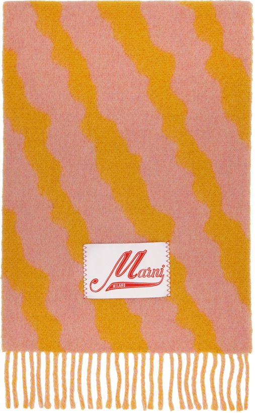 Photo: Marni Pink & Yellow Striped Scarf