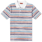 Missoni Men's Zig Zag Polo T-Shirt in White/Blue/Orange