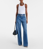 Jean Paul Gaultier Piercing cotton jersey tank top