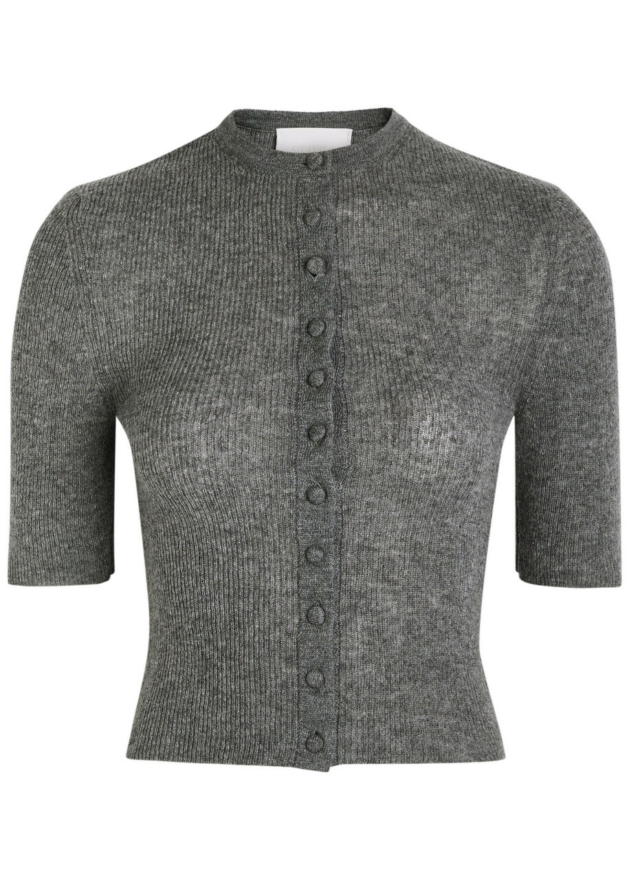 Citizens OF Humanity Tabitha Ribbed Wool and Cashmere-blend Cardigan Charcoal