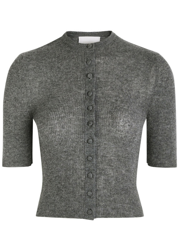 Photo: Citizens OF Humanity Tabitha Ribbed Wool and Cashmere-blend Cardigan Charcoal