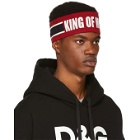 Dolce and Gabbana Red and Black King of My Life Headband