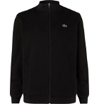 Lacoste Tennis - Logo-Embroidered Fleece-Back Cotton-Blend Jersey Track Jacket - Black