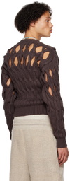 Isa Boulder SSENSE Exclusive Brown Basket Sweater