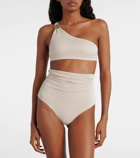 Max Mara One-shoulder Lurex® bikini top