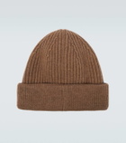 Loewe Logo ribbed-knit wool-blend beanie