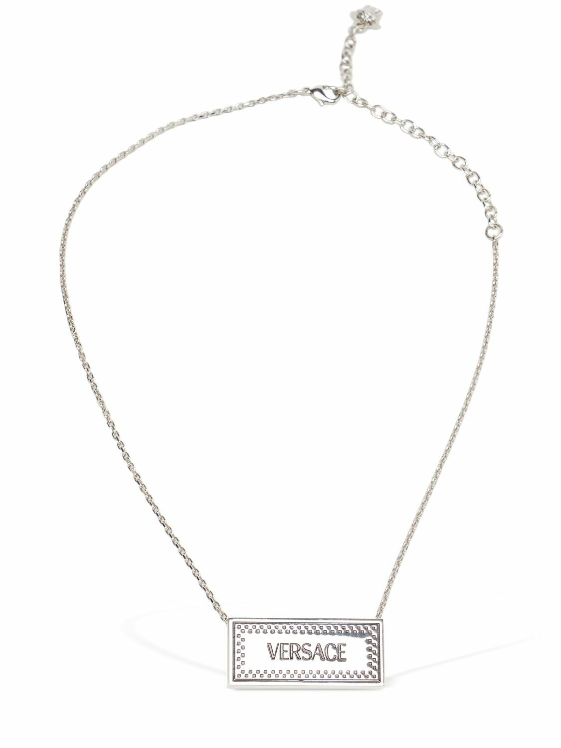 Photo: VERSACE Metal Necklace Logo Plaque