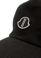 Rick Owens X Moncler Logo-appliquéd Cotton Baseball cap - Black - One Size
