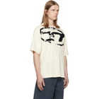 Diesel Off-White Distressed Flocked Logo T-shirt