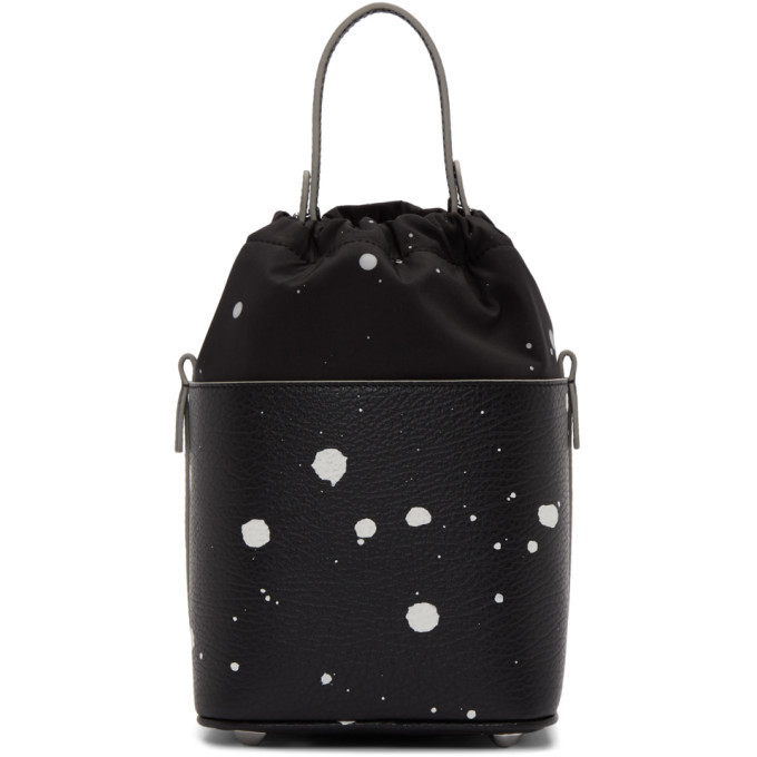 Maison Margiela Black Paint Splatter 5AC Bucket Bag Maison Margiela