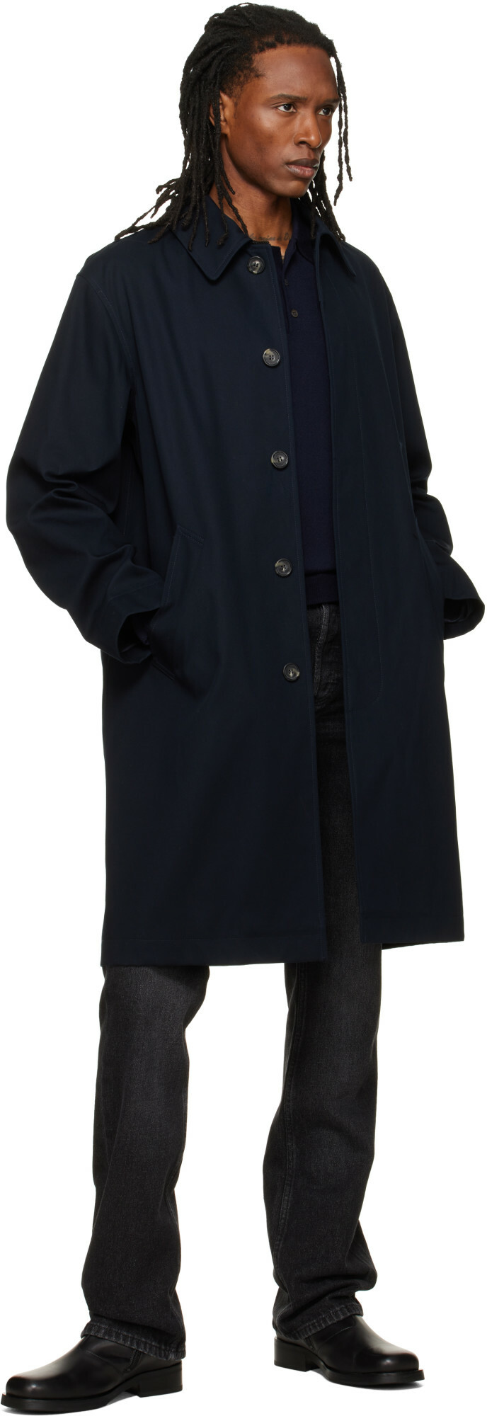 A.P.C. Navy Urban Mac Coat