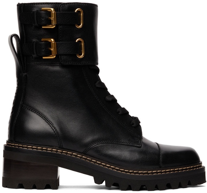 Photo: See by Chloé Black Mallory Combat Boots