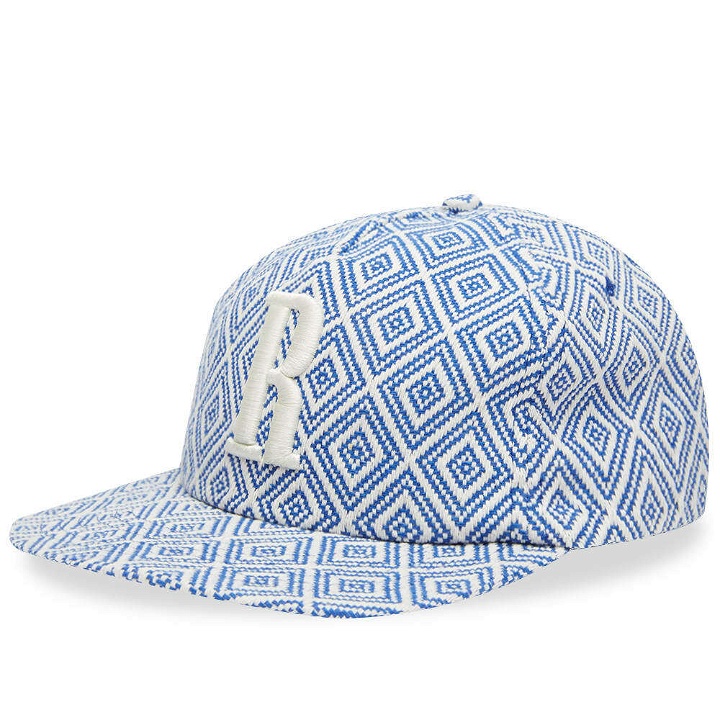 Photo: Rhude Men's Jaquareded R Hat in Blue
