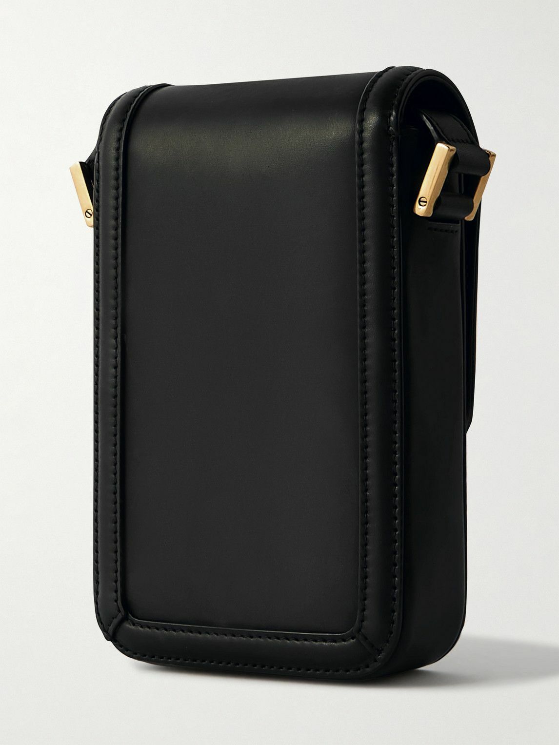 【Saint Laurent】Mini Logo-Embellished Leather Messenger Bag SAINT LAURENT - Solferino Mini Logo-Embellished Leather