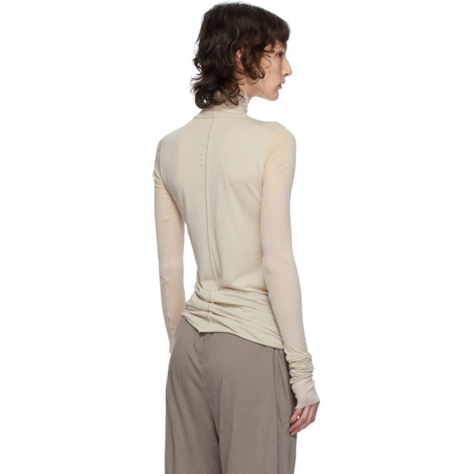 Rick Owens Lilies Grey Heavy Jersey Long Sleeve T-Shirt Rick Owens