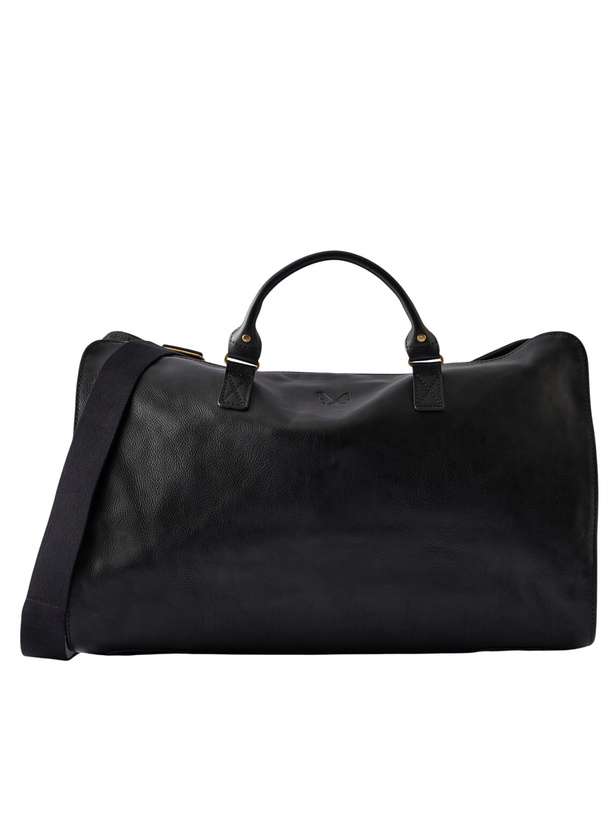 Photo: Bennett Winch - S.C. Holdall Convertible Full-Grain Leather and Cotton-Twill Weekend Bag - Black