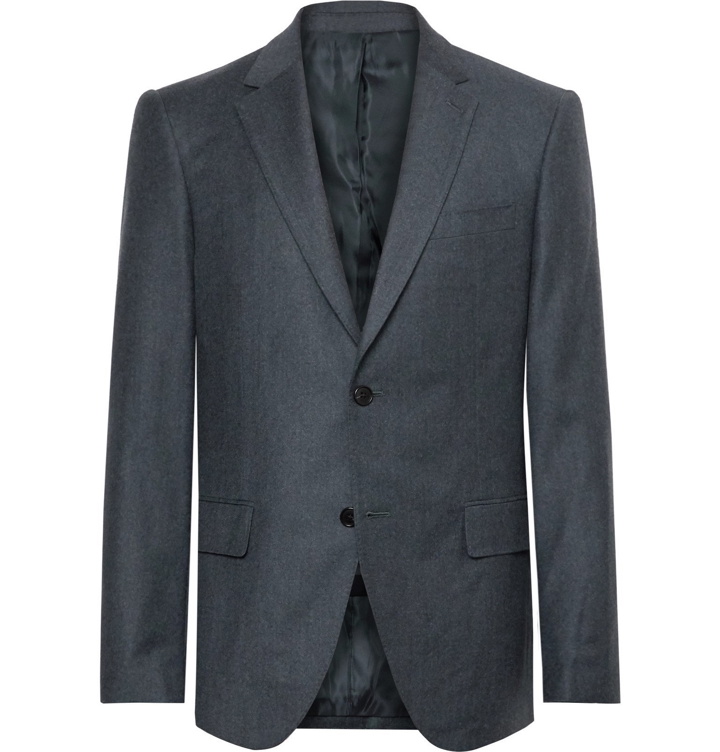Photo: Club Monaco - Navy Slim-Fit Wool-Flannel Suit Jacket - Blue