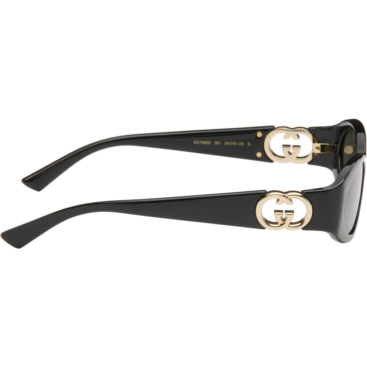 Gucci Black Oval Frame Sunglasses