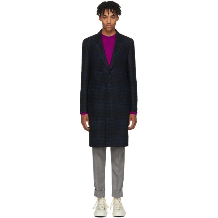 Photo: PS by Paul Smith Multicolor Wool Plaid Coat