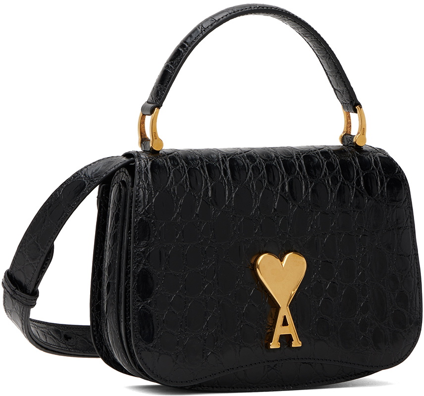【AMI PARIS】 レディース バッグ Black フラップ ストラップ付 org.jpg