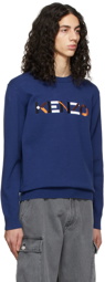 Kenzo Blue Logo Classic Sweater