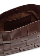 ST. Agni Woven Mini Leather Tote - Chocolate - One Size