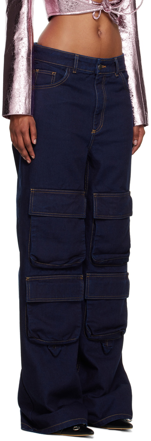 Lado Bokuchava Indigo Cargo Jeans