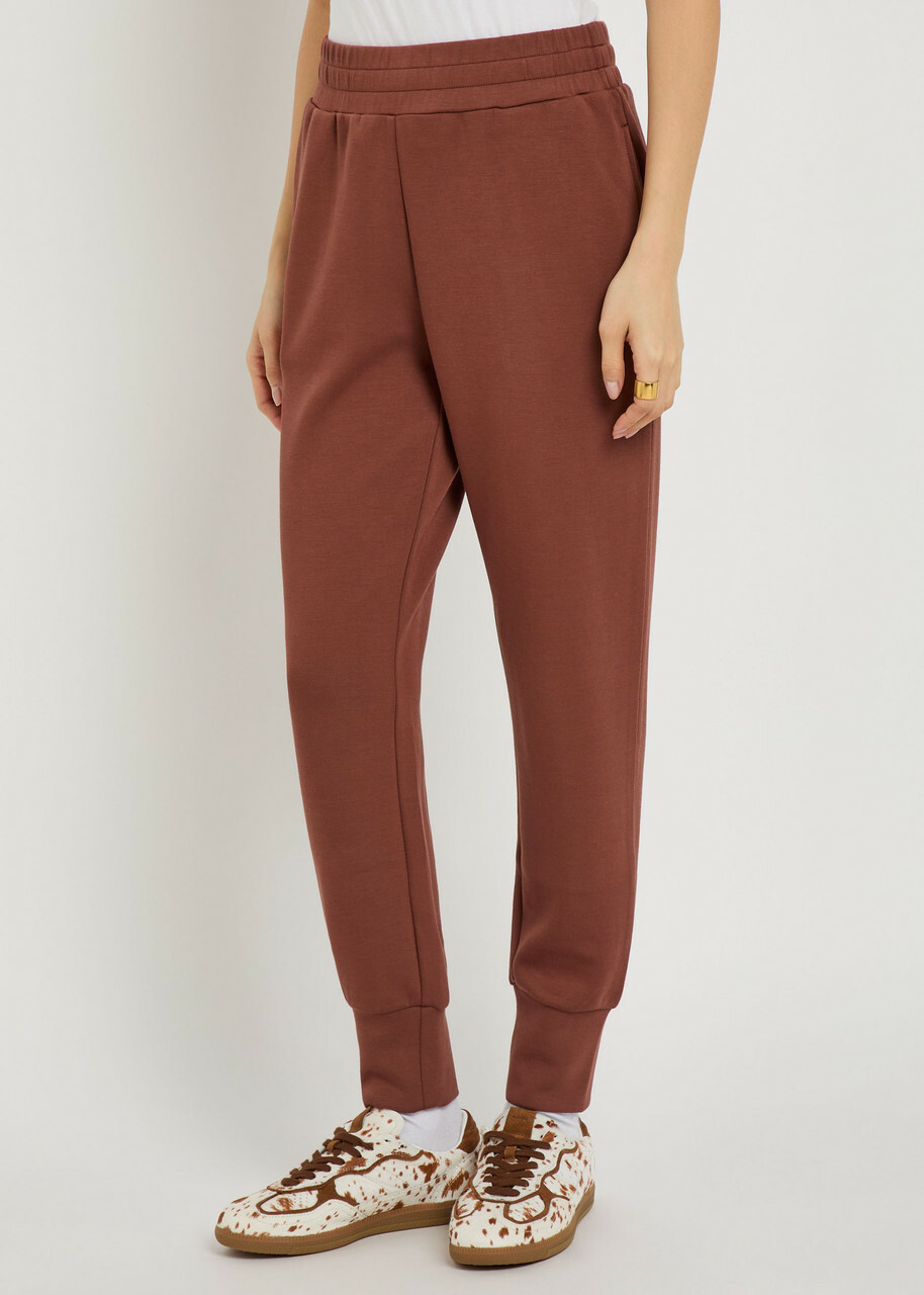 Varley The Slim Cuff 27.5 Stretch-jersey Sweatpants Maroon