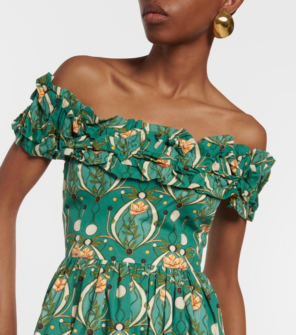 Agua by Agua Bendita Espliego Lunar printed poplin maxi dress Agua by Agua  Bendita