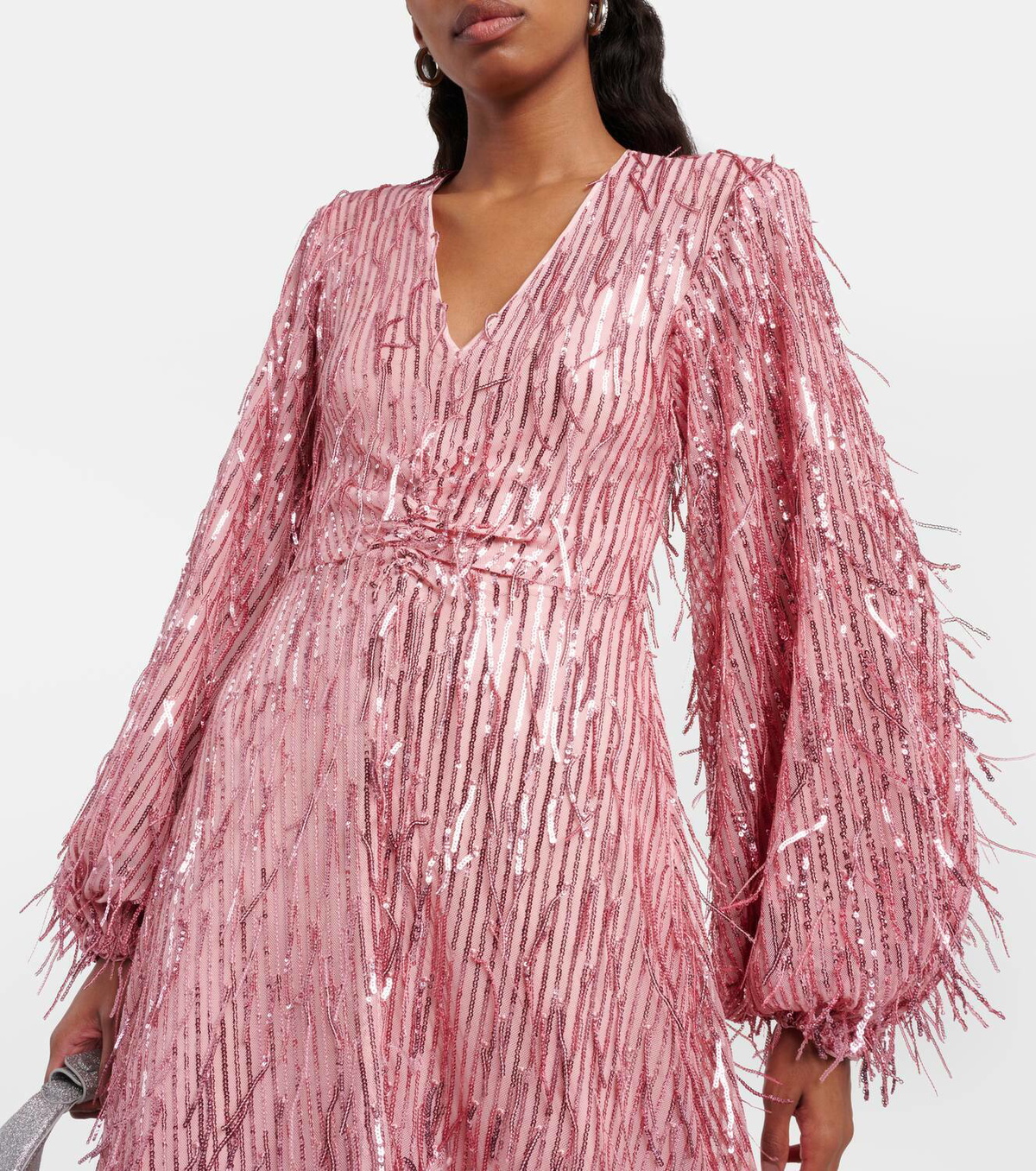 ROTATE BIRGER CHRISTENSEN ワンピース Dawn sequined 804413 ROTATE BIRGER CHRISTENSEN Dawnty open-back sequined tulle