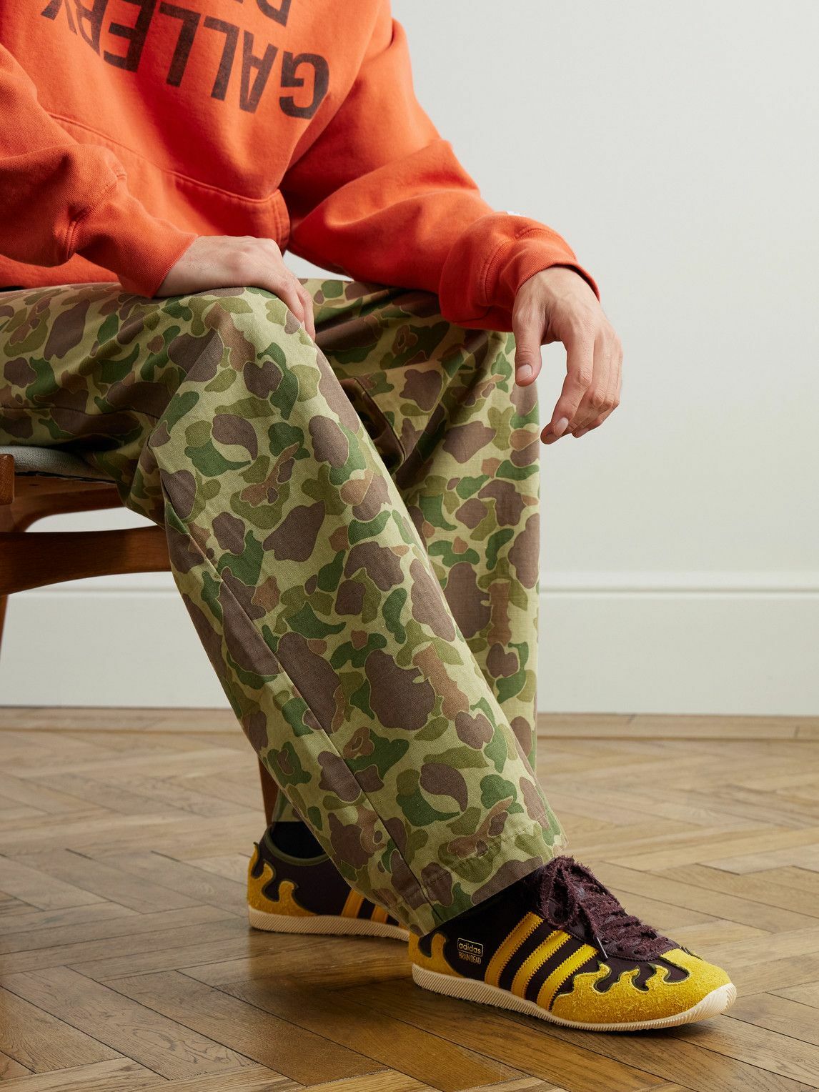 adidas Originals - Brain Dead Japan Lo Brushed-Suede, Leather and Shell Sneakers - Yellow