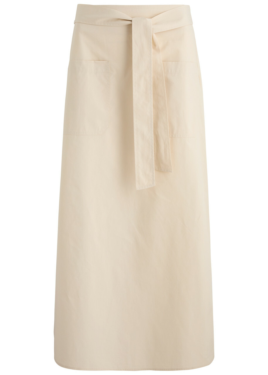 Toteme Cotton-poplin Midi Skirt Cream Toteme
