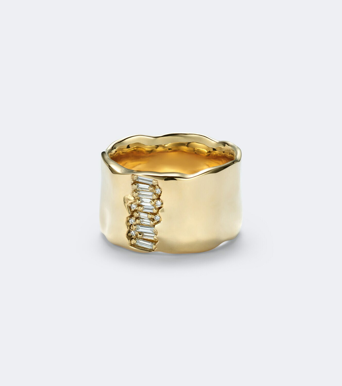 Suzanne Kalan Milli 18kt gold ring with diamonds