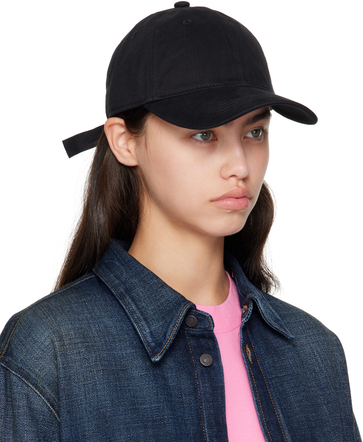Acne Studios Black Twill Logo Cap
