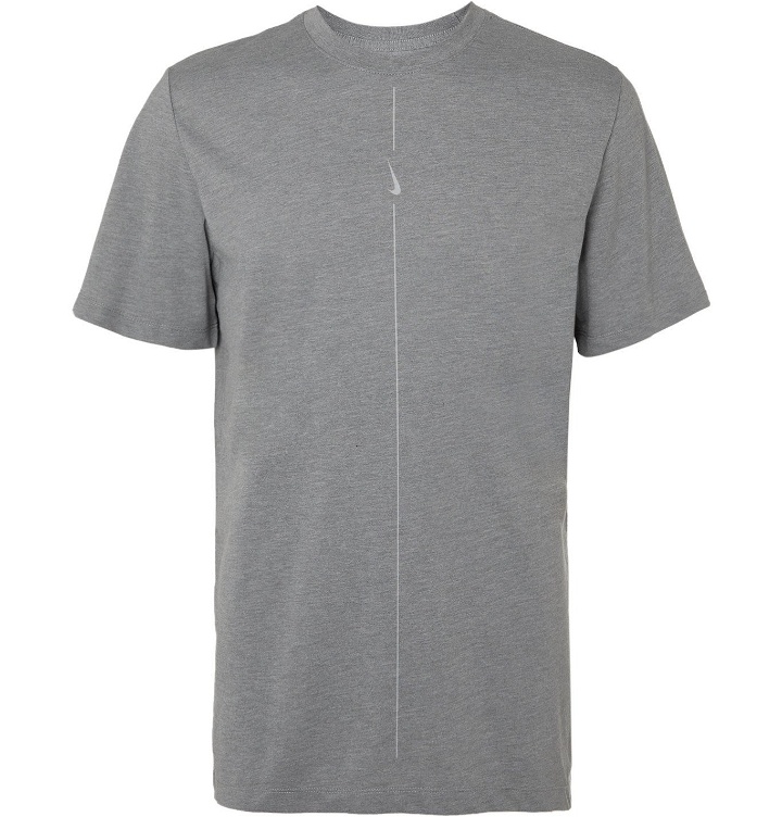 Photo: Nike Training - Dri-FIT Yoga T-Shirt - Gray