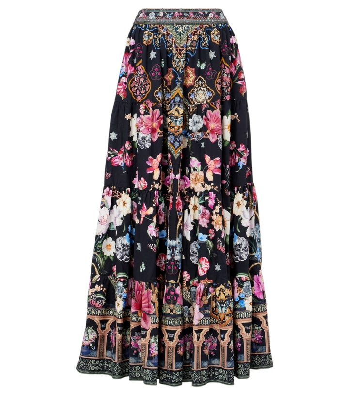Photo: Camilla Crystal-embellished poplin maxi skirt