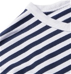 nanamica - Striped Coolmax Cotton-Blend Jersey T-Shirt - Blue