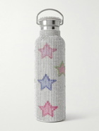Collina Strada - Crystal-Embellished Stainless Steel Water Bottle