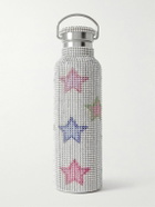 Collina Strada - Crystal-Embellished Stainless Steel Water Bottle