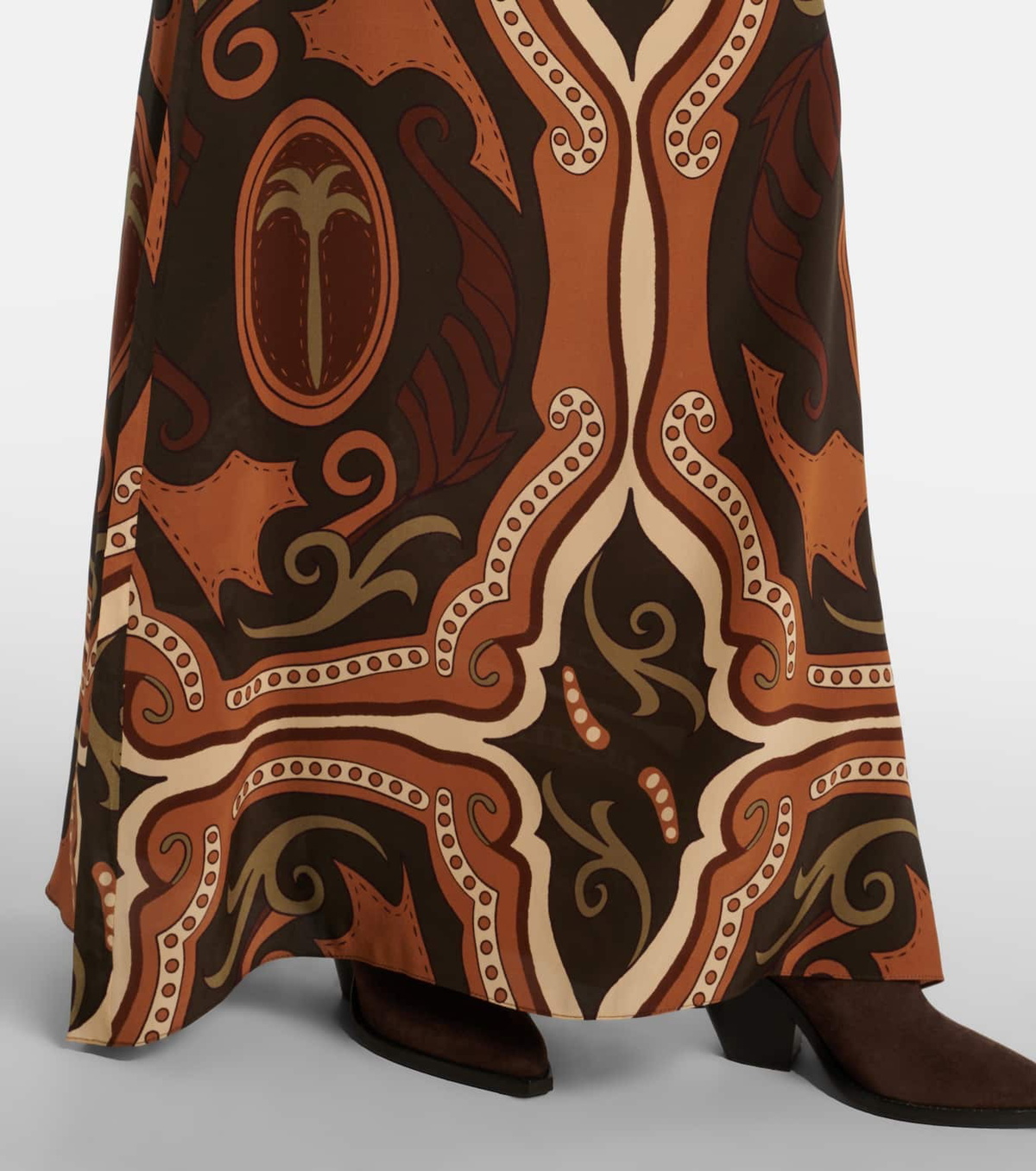 Johanna Ortiz Printed silk maxi skirt