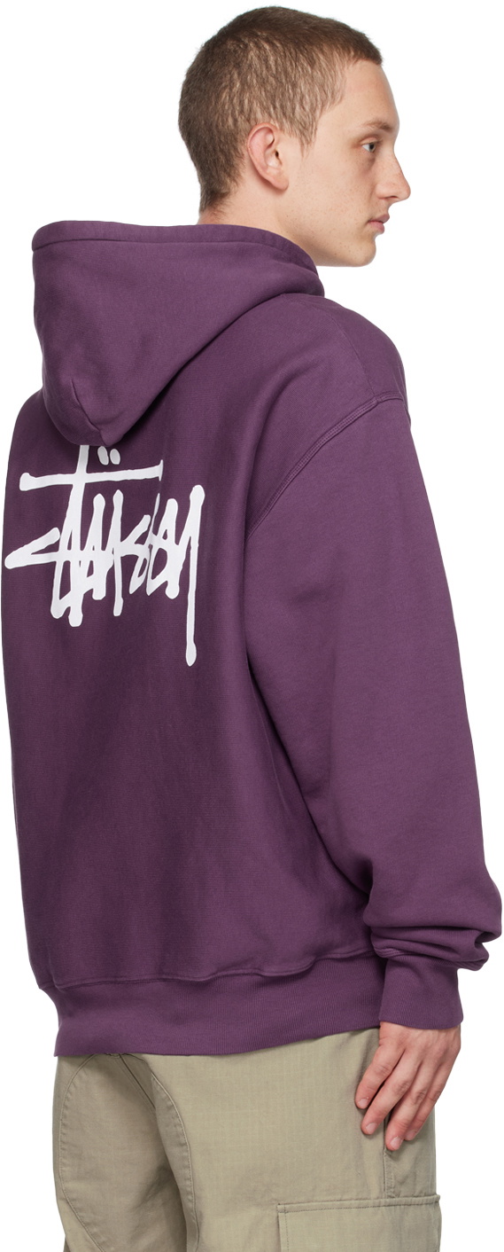 St ssy Purple Printed Hoodie Stussy