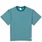 Puma Men's x Nanamica Striped T-Shirt in Varsity Green